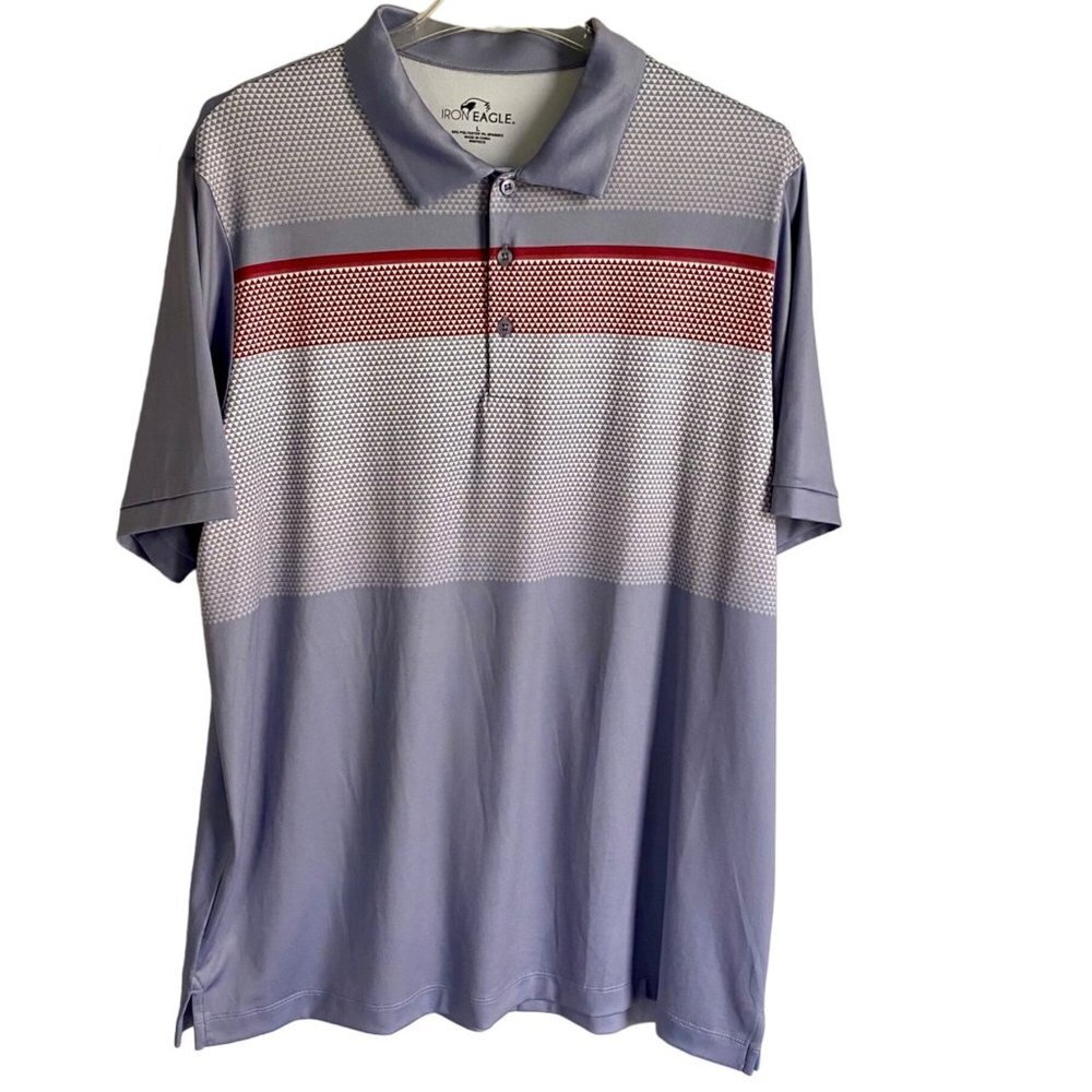 Iron Eagle Polo Shirt UPF 50 sun protection Men's Size Large NEW